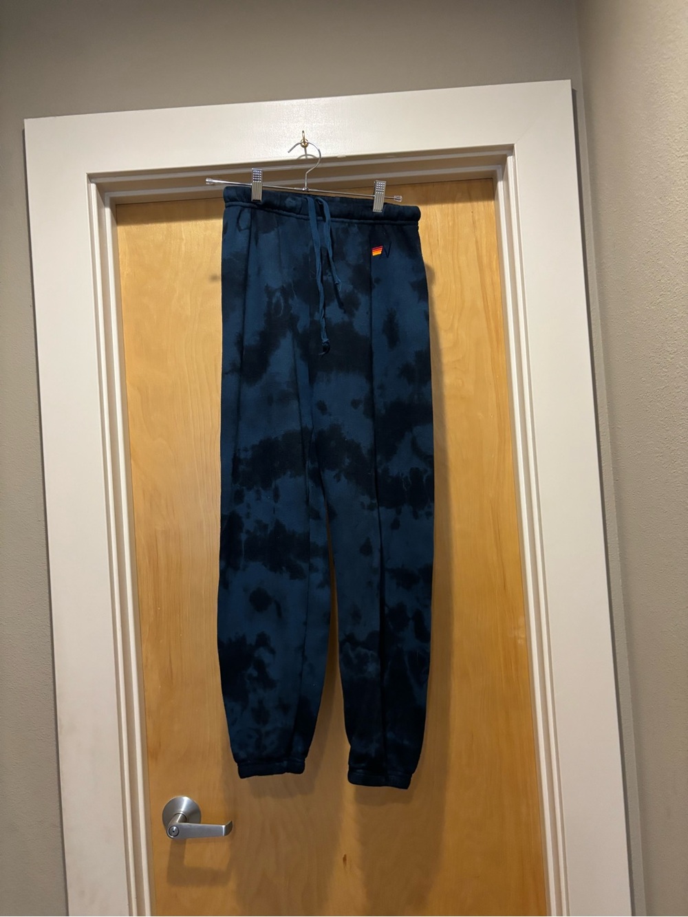 Aviator Nation “Hand Dyed Sweatpants – Tie Dye Blue/Black”